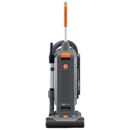 HOOVER COMMERCIAL HushTone Vacuum Cleaner with Intellibelt, 13", Orange/Gray CH54113